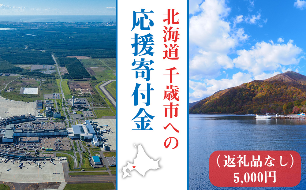 北海道 千歳市☆応援寄付金☆【返礼品なし】5,000円
