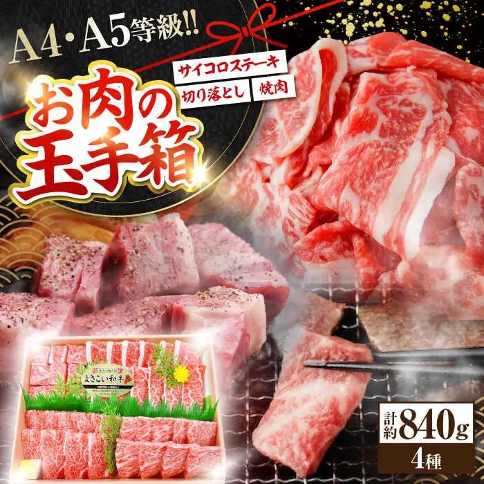 お肉の玉手箱!  総計約840g / 牛肉 ステーキ 牛肉 焼肉 牛肉 切り落とし 牛肉ステーキ 牛肉焼肉 牛肉切り落とし  [ATAP020]