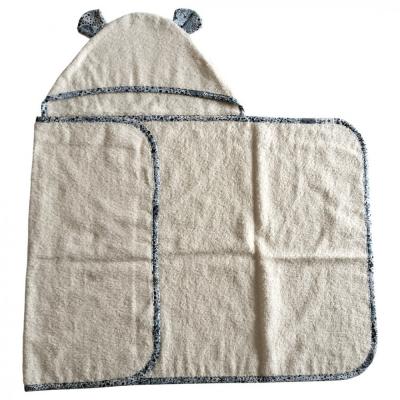 ふるさと納税 名古屋市 オーガニックコットンベビー肌着2種&バスローブセット(ネイビー) |  | 02