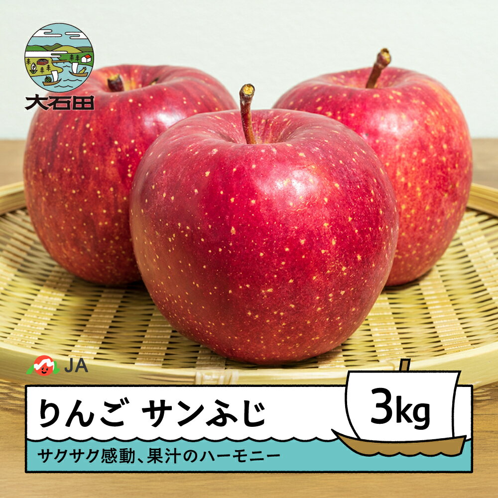 【ふるさと納税】りんご サンふじ 3kg 2025年産 果物 フルーツ くだもの 大石田 山形県 ja-risfx3