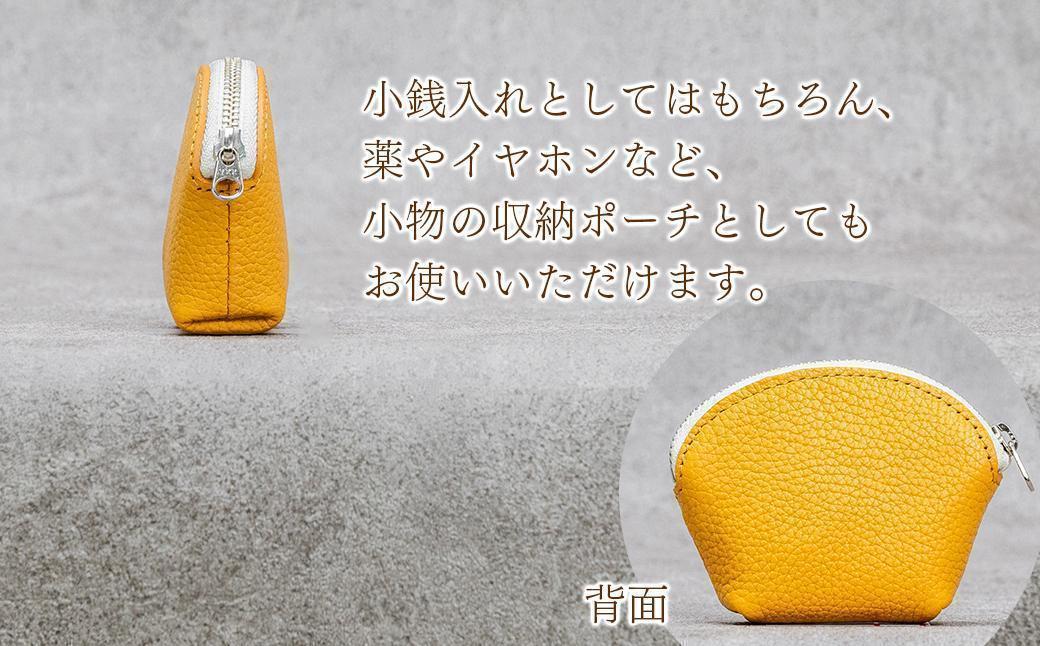 本革 ラウンドミニポーチ 日本製 レザー 革製品 小銭入れ コインケース 小物 収納 Liete vivid オリーブ