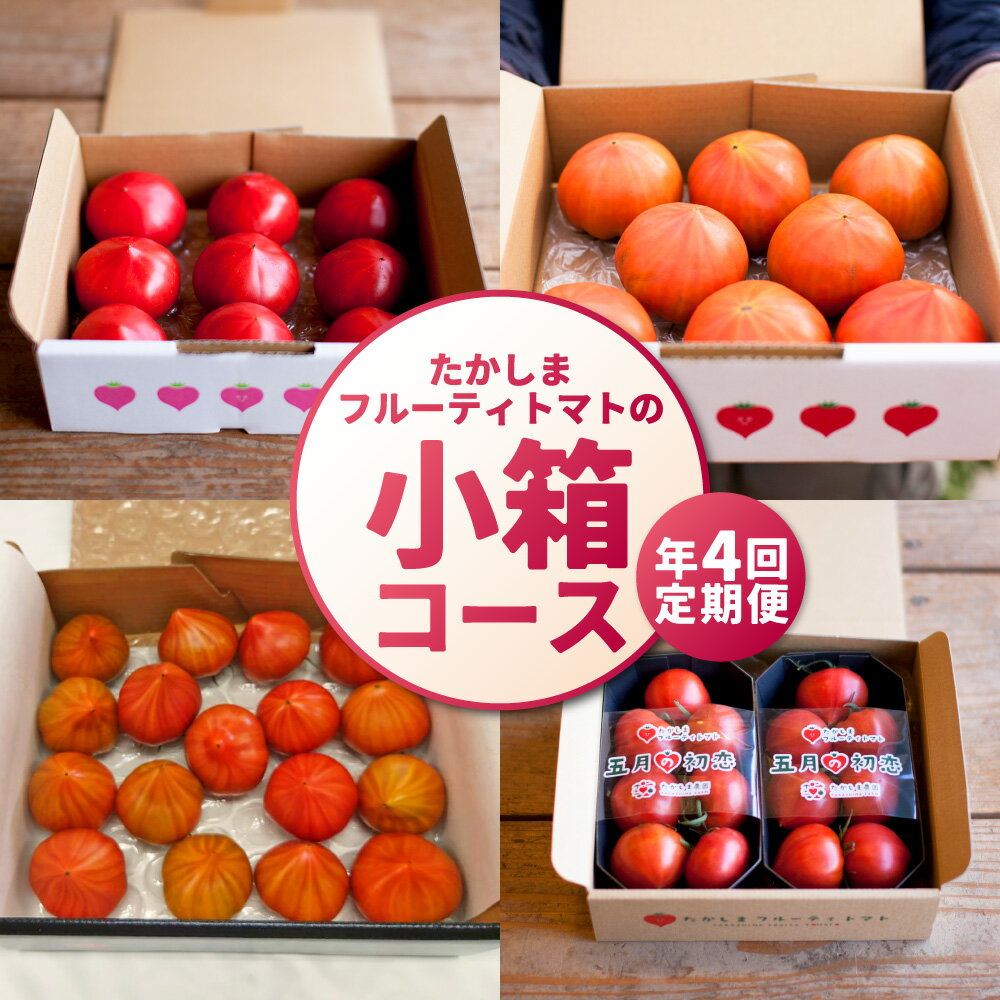 【ふるさと納税】たかしまフルーティトマトの小箱コース【年4回 定期便（2月/3月/4月/5月配送）】 フルーティートマト フルーツトマト トマト とまと 情熱ハート ハートの女王 五月の初恋 合計約4.2kg 野菜 やさい サラダ 料理 ケチャップ ピューレ 高糖度 常温 送料無料