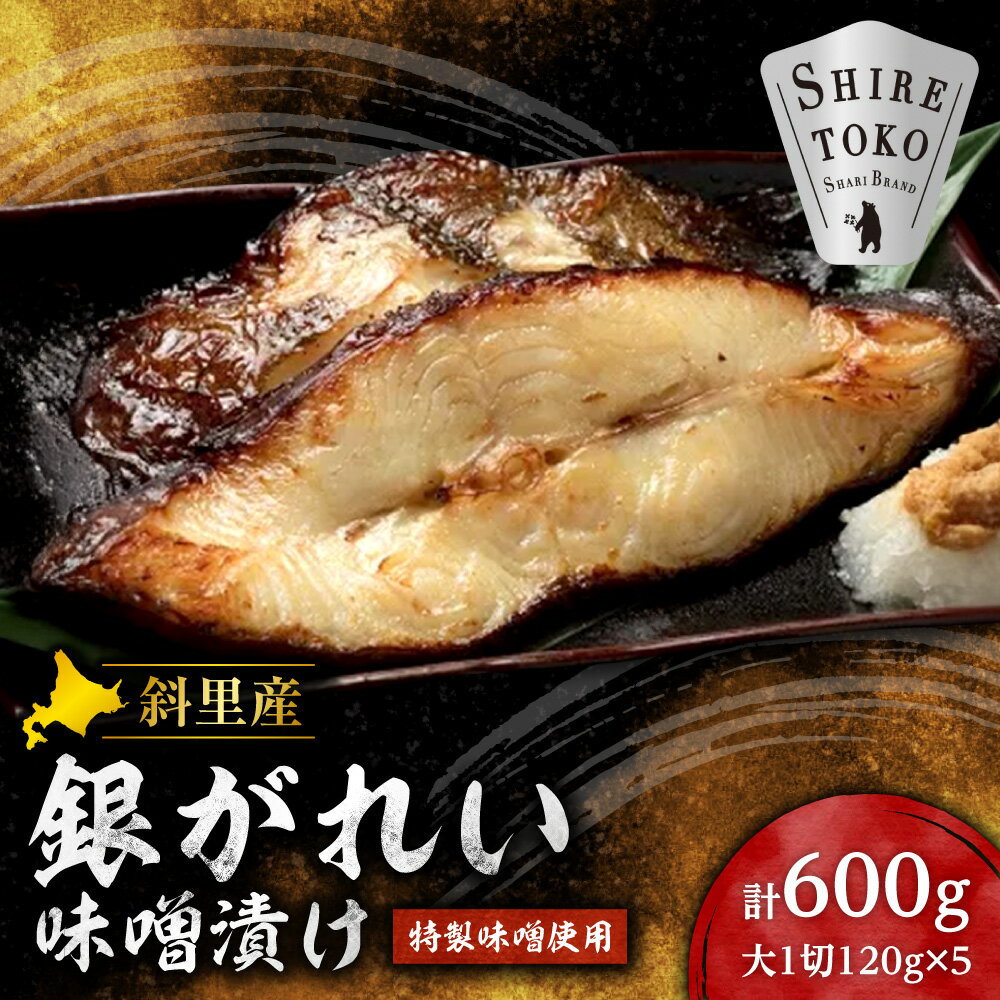 【ふるさと納税】銀がれい味噌漬け 大1切120g×5パック 切り身 無添加 特製味噌使用【配送不可地域：離島・沖縄県】