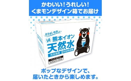 熊本イオン純天然水 ラベルレス 500ml×45本 お試し 《30日以内に出荷予定(土日祝除く)》 水 飲料水  国産 天然水---fn_gfrst45_30d_24_7000_45i_ni---