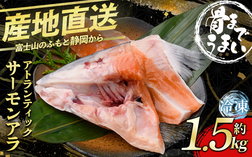 【エリア限定】日本初 完全陸上養殖 静岡県小山町産 アトランティックサーモン 冷凍 アラ6パック 約1.5kg｜ サーモン アトランティックサーモン 魚介 海鮮 魚 国産 刺身 冷凍