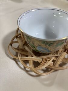 【ふるなび限定】【毎月数量限定】＜竹細工 白竹 コースター ツヤなし(身)＞六芒星デザイン 自然素材 手仕事の美 宮崎県三股町産真竹使用【MI623】 FN-Limited