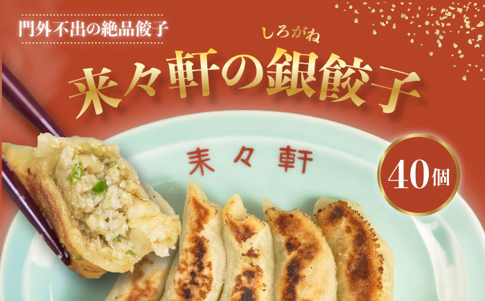 
            来々軒の銀（しろがね）餃子 40個 【横須賀商工会議所　おもてなしギフト事務局（来々軒）】 [AKFQ002]
          