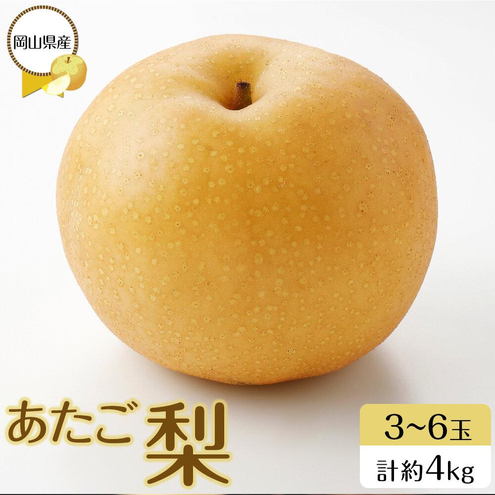 【ふるさと納税】岡山県産 あたご梨 3～6玉 合計約4kg 梨 なし 果物 フルーツ 2025年 | フルーツ 果物 くだもの 食品 人気 おすすめ 送料無料