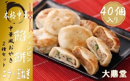 大鼎堂のおやき2種セット（豚にら・豚玉ねぎ）10個×2袋×2種　計40個[H4514]