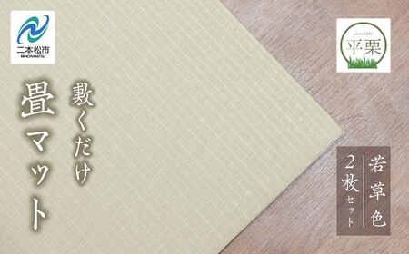 お部屋に和のくつろぎを！敷くだけ畳マット～若草色～【株式会社平栗】
