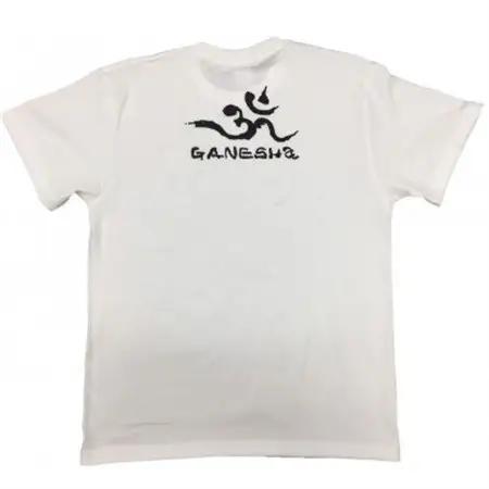 手描きTシャツ 仏画 ガネーシャ 白 (半袖 XLサイズ)【1615512】
