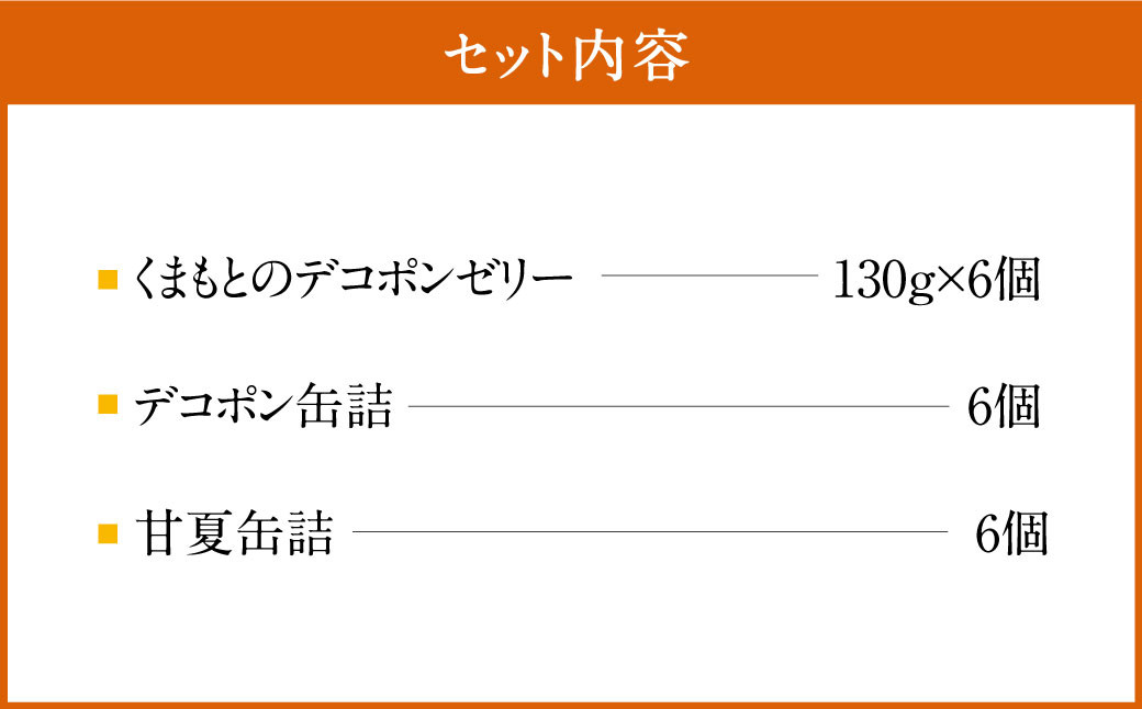 くまもとのデコポンゼリー デコポン 甘夏缶詰セット 18個入り