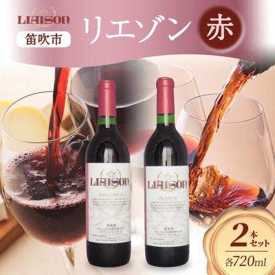 ふるさと納税 笛吹市 赤ワイン Liaison 2種 飲み比べ 各1本 計2本セット 日川中央葡萄酒 山梨県 笛吹市