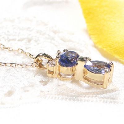 ふるさと納税 韮崎市 猫ネックレス K18YG イエローゴールド タンザナイト ダイヤモンド f267-tan-k18yg |  | 03