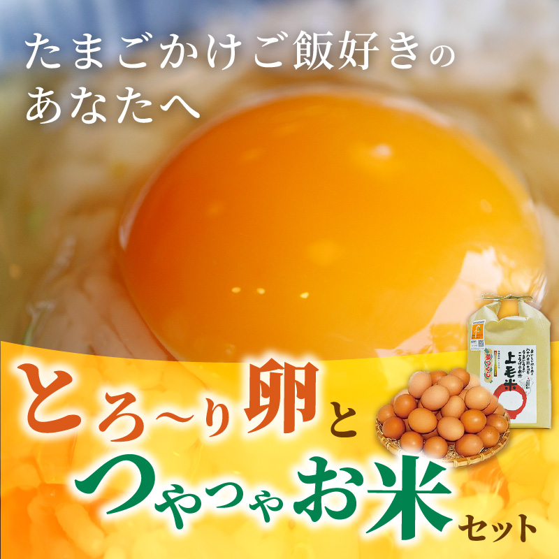 上毛町産の「たまごかけご飯セット」（卵40個・米3kg）（専用醤油なし版） C01807
