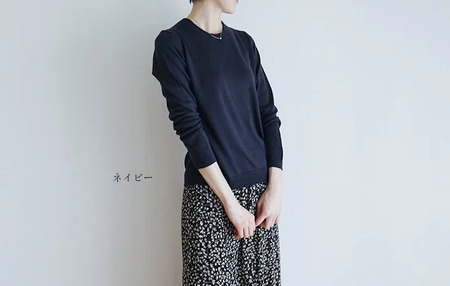 ★NEW★【UTOカシミヤ】レディース シルク クルーネック セーター （UTO）