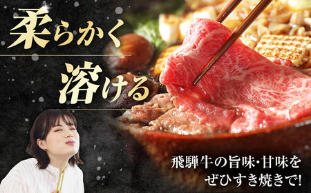 【3回定期便】 飛騨牛 すき焼き用 赤身 600g（300g×2）/ すき焼き 牛肉 和牛 定期便 肉 / 白川町 / 浅井商店[AWBJ024]