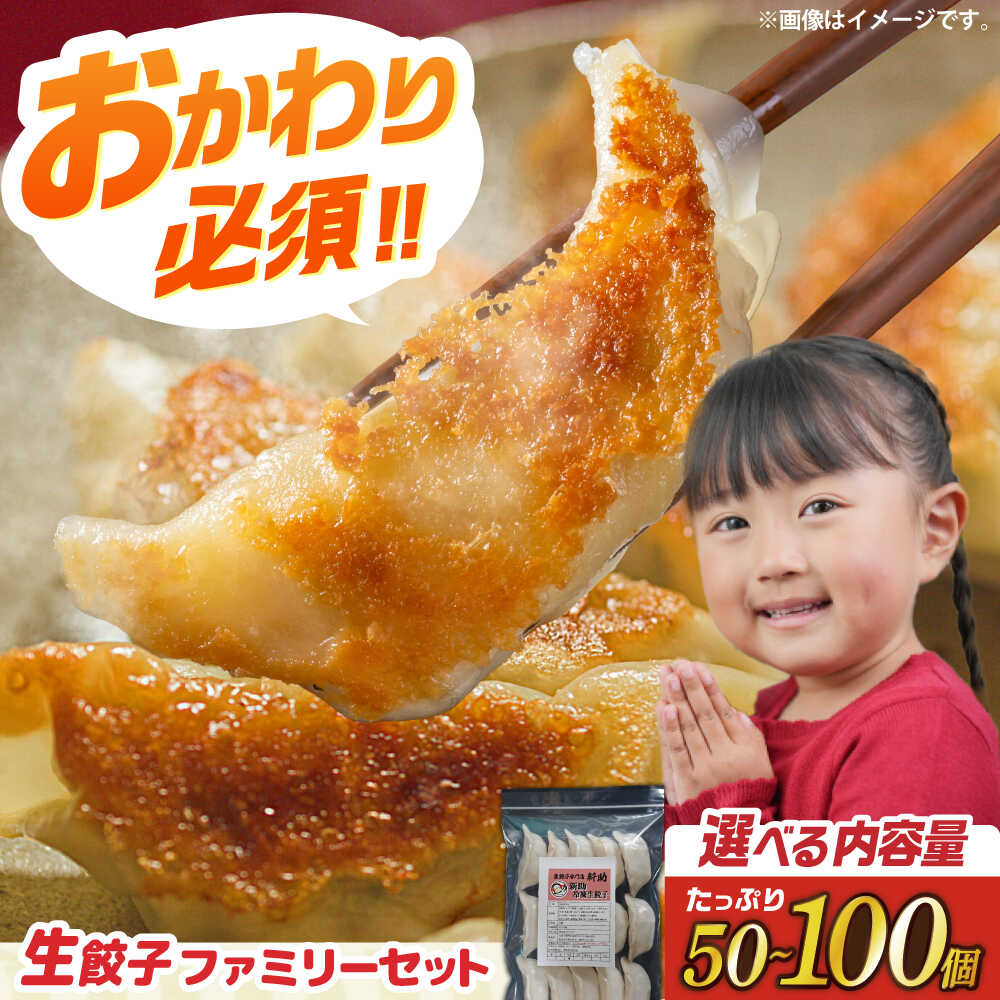 【ふるさと納税】【選べる個数】【人気】餃子 生餃子専門店「新助」の餃子！ファミリーセット(50個〜100個入り) 餃子 ぎょうざ ギョーザ 冷凍 生餃子 国産肉 国産野菜 和風だし 旨味 おかず おつまみ パーティー ギフト 人気 岐阜市 / ドルフィン株式会社[ANHL001]
