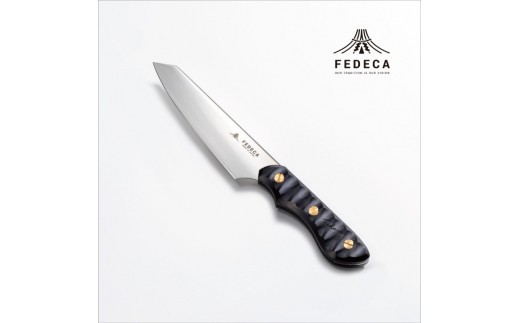 【FEDECA】三徳包丁 小 リップルブラック 001035