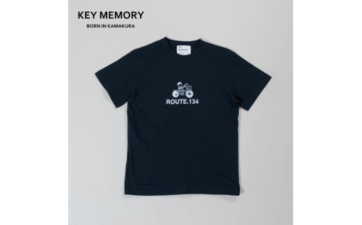 《1》【KEYMEMORY 鎌倉】ルート134イラストTシャツ NAVY