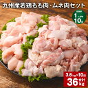 【ふるさと納税】【定期便】【1ヶ月毎10回】九州産若鶏もも肉（310g×6袋）・ムネ肉（600g×3袋）セット 計36kg（3.6kg×10回） 鶏肉 お肉 モモ肉 もも肉 ムネ肉 むね肉 2種類 小分け 冷凍 九州産 国産 熊本県 菊池市 送料無料