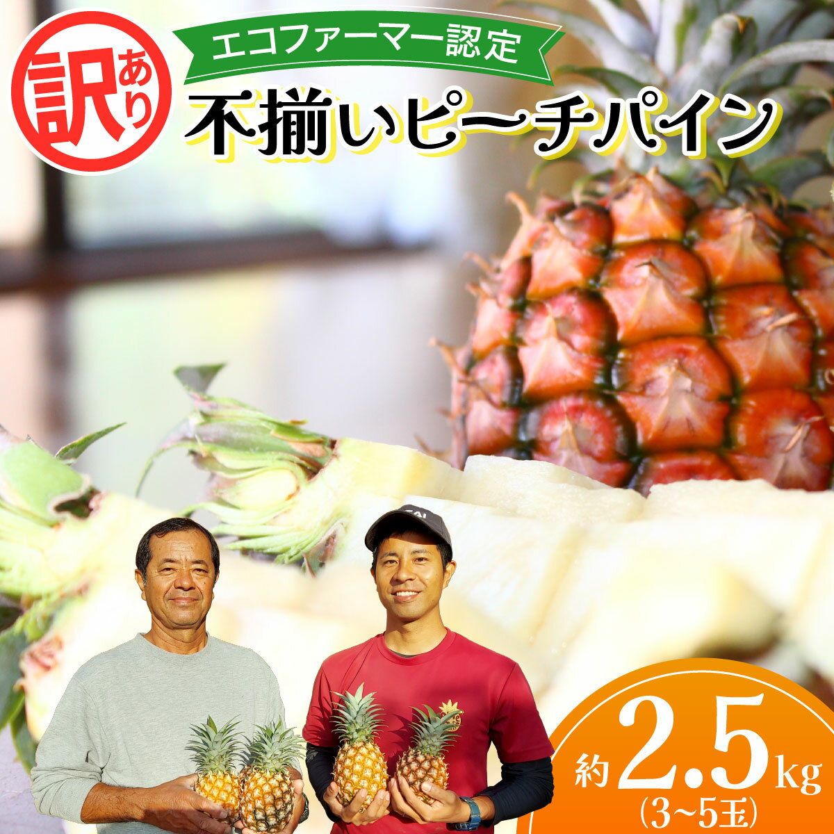 【ふるさと納税】2026年 訳あり　不揃い　ピーチパイン 約2.5kg