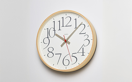 AY clock RC［電波時計］/ ホワイト （AY14-10 WH）Lemnos レムノス 時計 工芸品 装飾品 民芸品 伝統技術 インテリア 掛け時計  FAD-0291