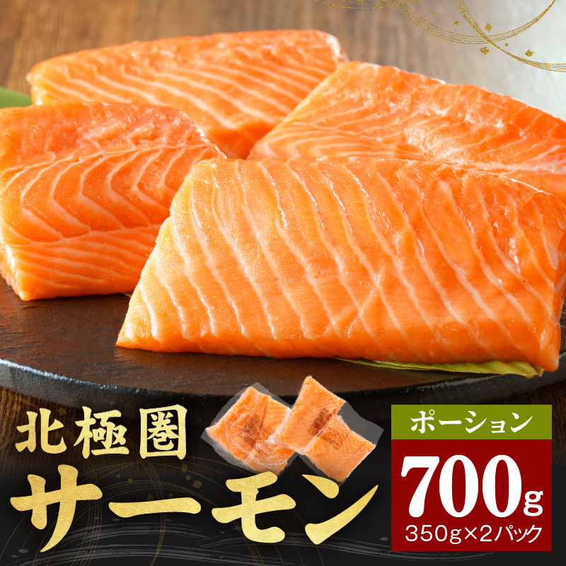 北極圏サーモン ポーション 700g【小分け 350g×2P 海鮮丼 人気 オススメ 小分け 冷凍 簡単調理 一人暮らし 東洋冷蔵】 010B1329