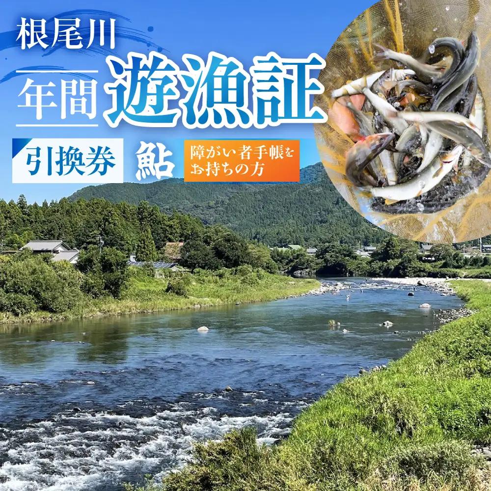 【障がい者手帳をお持ちの方　あゆ 年間遊漁証引換券（令和８年シーズン用）】 釣り あゆ 鮎 あゆ釣り 鮎釣り 年間遊漁証引換券 年券 チケット 引換券 根尾川筋漁業協同組