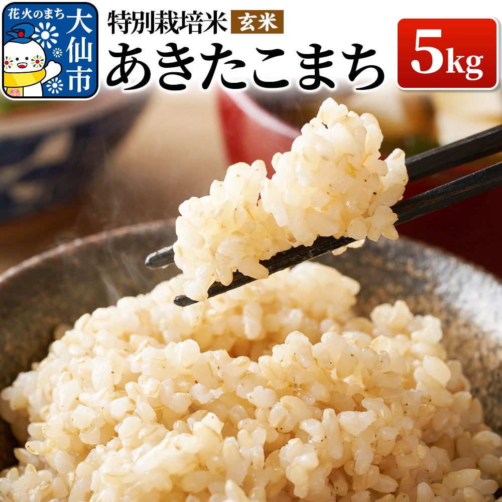 米 令和7年産【特別栽培米】あきたこまち【玄米】5kg [米 お米 こめ 玄米 特別栽培米 あきたこまち ブランド米 秋田県産]