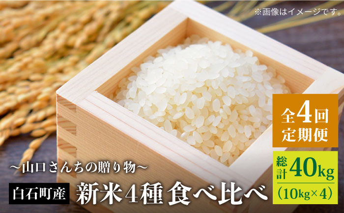 【先行予約】【令和8年産】【4回定期便】新米4種 食べ比べ 特別栽培米 定期便 各回10kg 山口さんちの贈り物【y'scompany】米 お米 佐賀県産 [IAS013]
