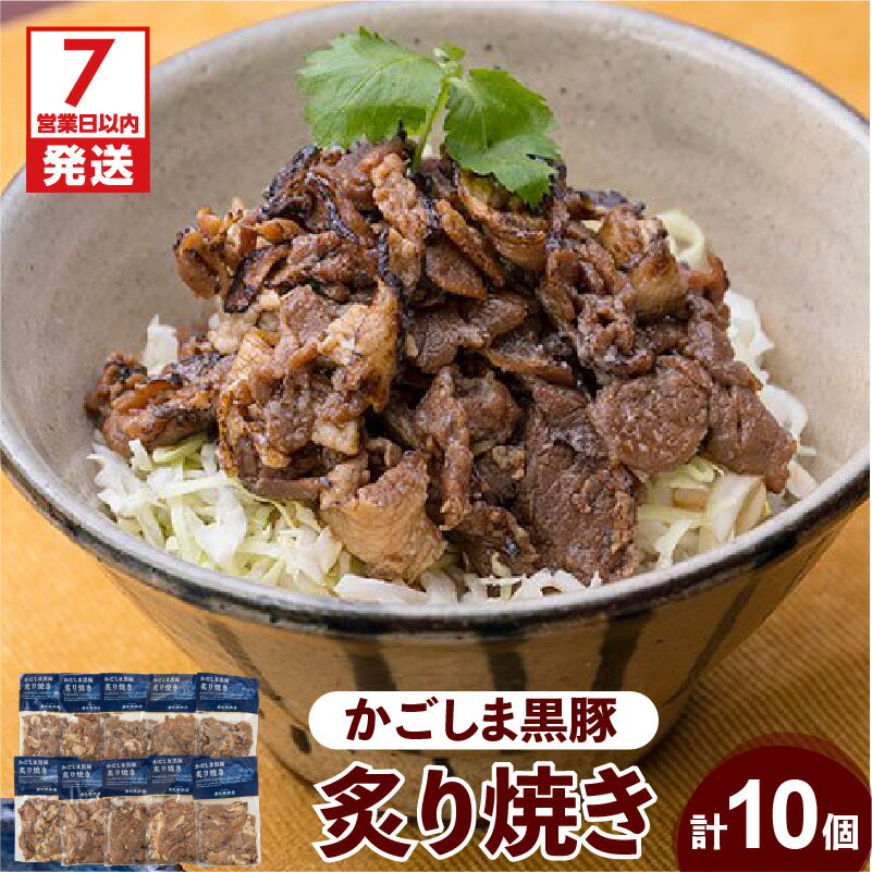 【ふるさと納税】【7営業日以内に発送】 【岩元精肉店】かごしま黒豚 炙り焼き セット 詰め合わせ バラエティ 鹿児島県産 黒豚 総菜 小分け パック 人気 お肉 豚肉 肉屋 加工品 加工食品 定番 簡単調理 本格的 お取り寄せ 仕送り 鹿児島市 送料無料