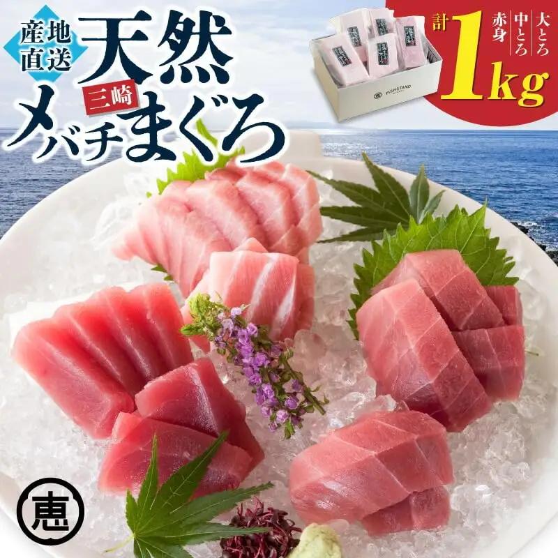 【至福のひと時】天然目鉢まぐろ 1kg（大トロ200g、中トロ400g、赤身400g） M020-026-01 