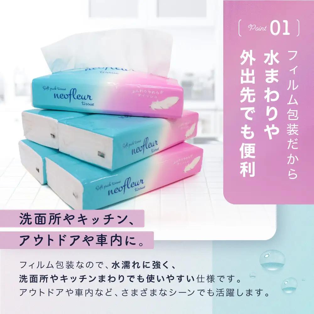 ソフトパックティッシュ　5個パック（コンパクト）×24セット(120個） ティッシュ