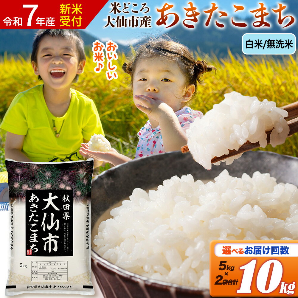 【ふるさと納税】新米 令和7年産 米 米どころ秋田県大仙市産 あきたこまち 精米【選べる白米・無洗米×容量×お届け回数】