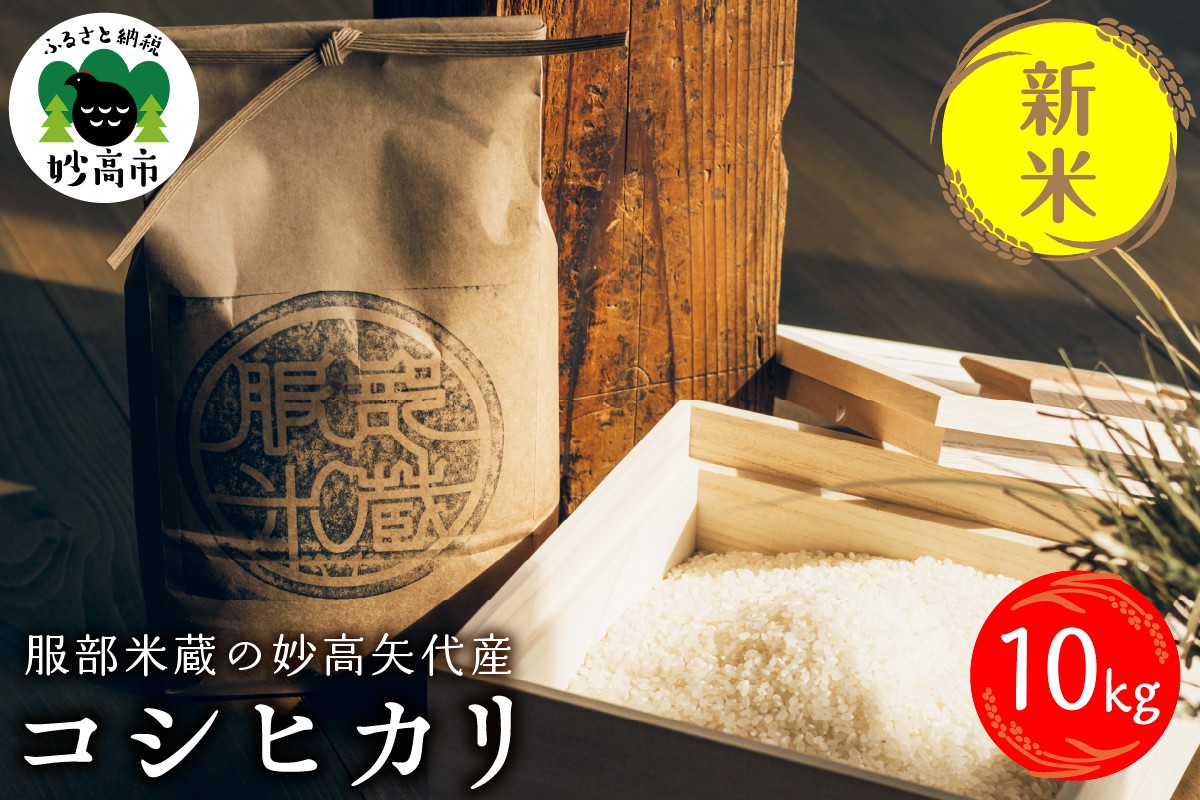 
                  先行予約【令和8年産】服部米蔵の妙高矢代産コシヒカリ10kg　新米　2026年10月中旬から発送 服部米蔵 妙高矢代産コシヒカリ10kg 白米 精米 ブランド米 新米 クラフト米袋 農家直送 産地直送 送料無料 新潟 妙高市
                