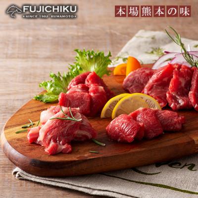 ふるさと納税 小国町 【熊本と畜】ふじ馬刺し 赤身馬刺し3種 ユッケ ネギトロ 詰め合わせ 計390g |  | 02