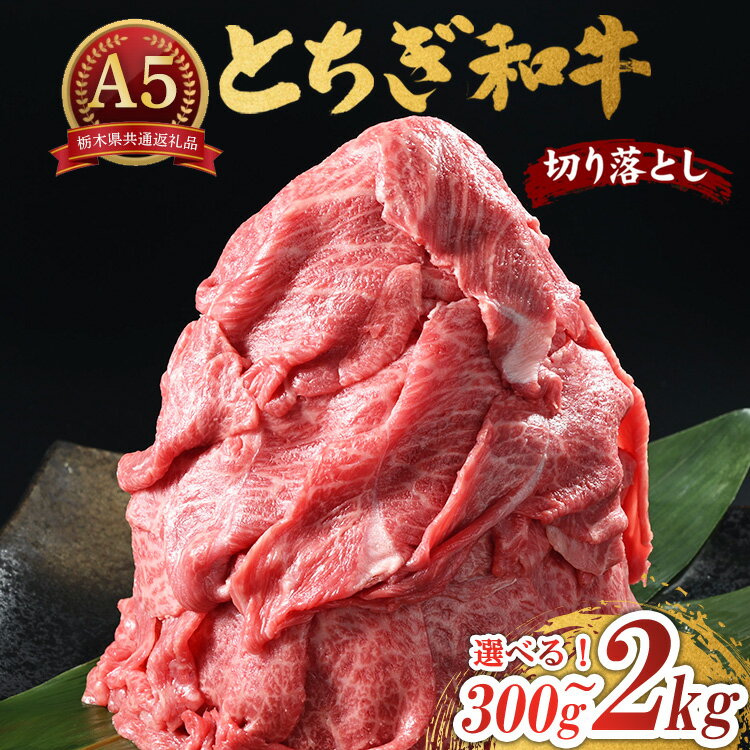 【ふるさと納税】＼選べる内容量／とちぎ和牛 A5 切り落とし 300g～2kg【栃木県共通返礼品・栃木県産】 | 肉 牛肉 和牛 国産 切り落とし 栃木県 鹿沼市