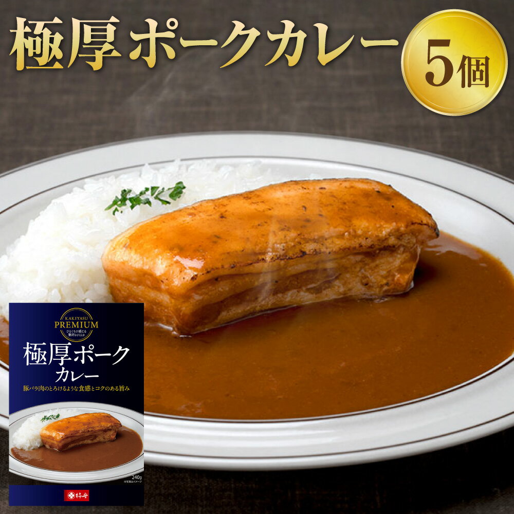 【ふるさと納税】プレミアム 極厚ポークカレーセット 240gx5パック 計1.2kg カレーライス 豚肉 湯煎 常温 カレー レトルトカレー レトルト パウチ グルメ お取り寄せ 桑名市 三重県 送料無料［098-0020］
