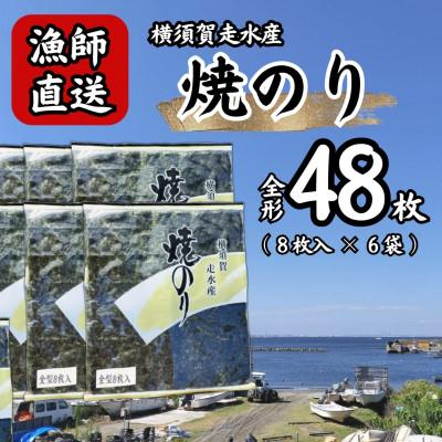 ふるさと納税 横須賀市 【訳あり】海苔6袋(全形48枚) 漁師直送 上等級 焼き海苔 のり