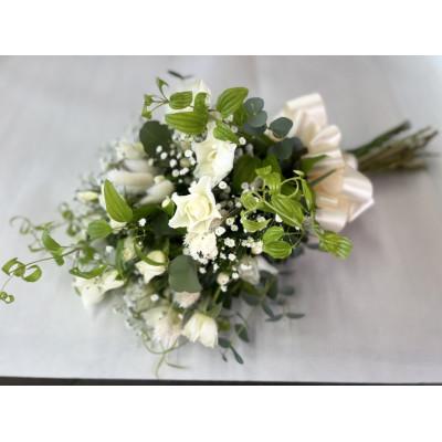 ふるさと納税 藍住町 生花のスワッグ(自然にドライフラワーにしていただける花束)