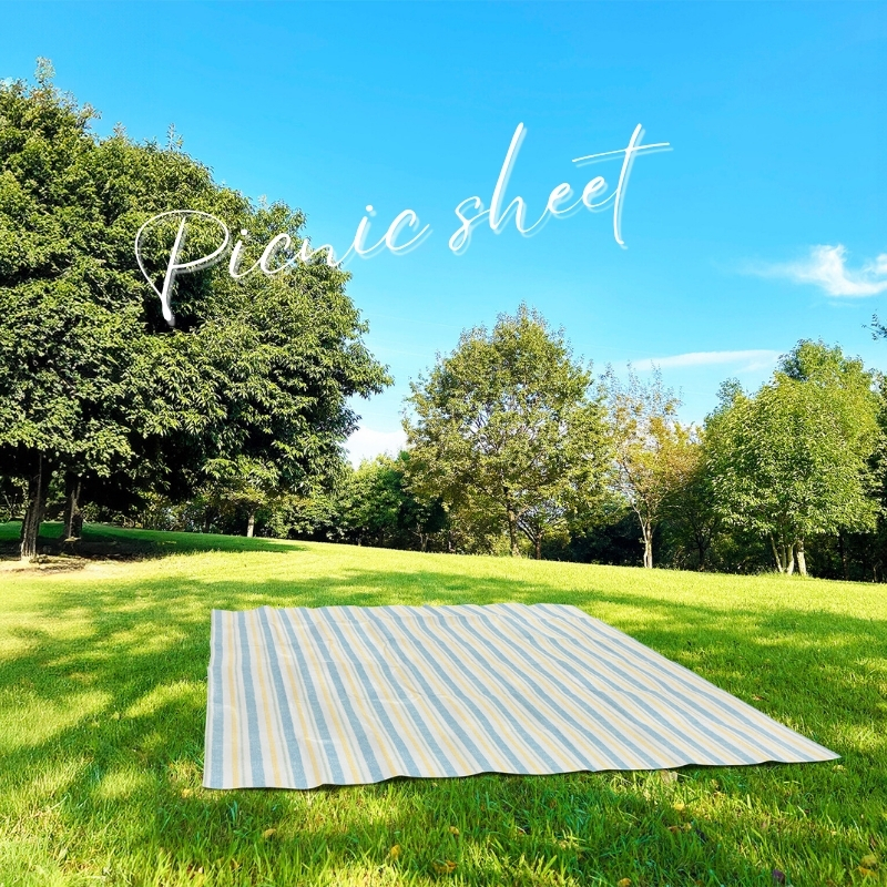 ソフトクッションレジャーシート M ストライプ (Q1127) ピクニック アウトドア キャンプ 河内長野 