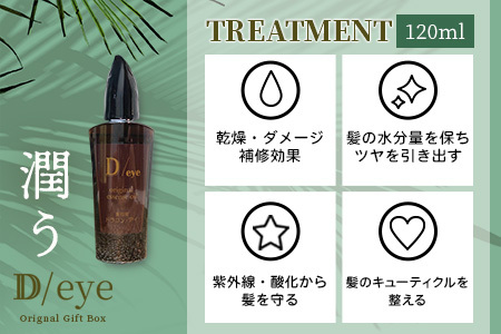 D/eye Orignal Gift Box（シャンプー・トリートメント・エッセンスオイル）シャンプー トリートメント エッセンス オイル セット オリジナルシャンプー オリジナルトリートメント オリ