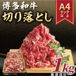 【A4～A5】博多和牛切り落とし　1kg(500g×2パック)(筑後市)【配送不可地域：離島】【1351709】