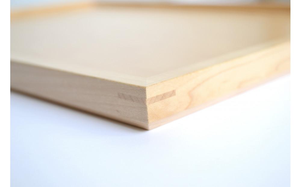 旭川家具　コサイン　トレー(大)　ウォルナット 【 旭川家具 北海道 旭川市 木製 家具 選べる樹種 お盆 ディナートレー ランチョンマットサイズ ウレタン塗装 銘々盆 贈り物 プレゼント 記念品 シ