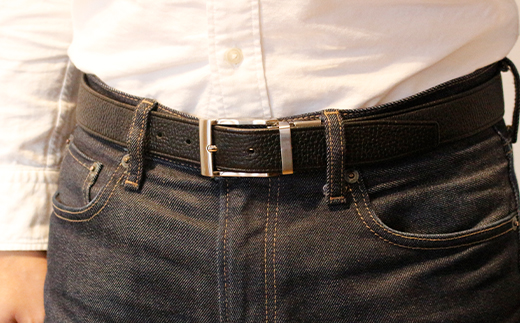 SHRUNKEN LEATHER ELASTIC BELT （Lサイズ） [KMK-0112L]