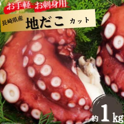 ふるさと納税 島原市 【お手軽 お刺身用】長崎県産 地だこ カット 約1kg