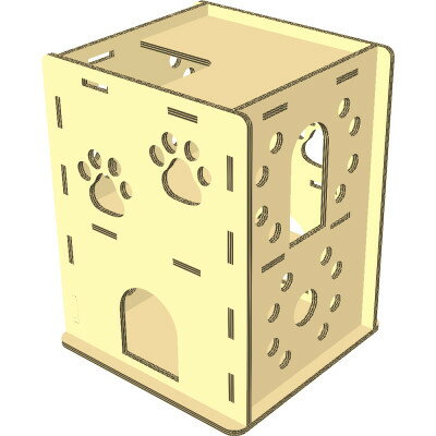 【ふるさと納税】3層強化ダンボール製 猫が選んだ『ニャンだ!!ねこハウス』 1戸用【1437593】