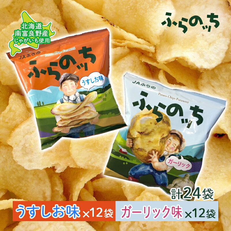 【ふるさと納税】ポテトチップス 北海道 ふらの産 ふらのっち うすしお ガーリック 詰め合わせ セット ふらの農業協同組合 食べ比べ じゃがいも スナック スナック菓子 ポテトチップ チップス ポテト 芋 菓子 お菓子 おやつ 箱 農協 ギフト ふらのッち　南富良野町
