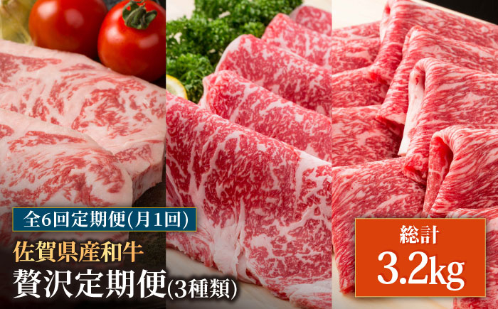 
            【肉のプロが厳選！】【6回定期便】佐賀県産和牛 贅沢 定期便【株式会社いろは精肉店】佐賀産和牛 牛肉 国産 肉 和牛 セット 冷凍 九州 [IAG069]
          